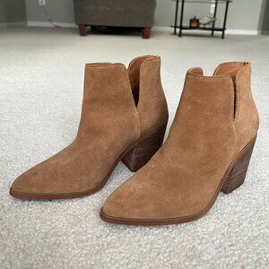 Lisa Vicky Tan Camel Booties Shoes, 6 1/2